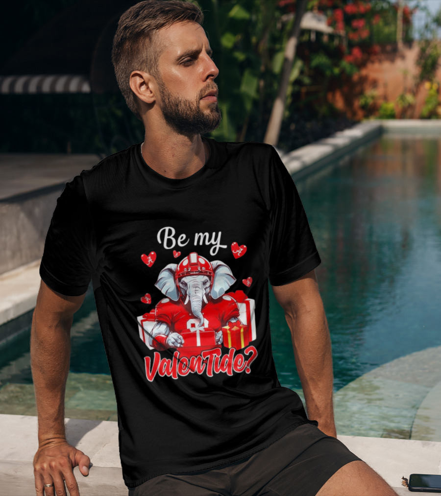 Be My ValenTide Alabama Crimson Tide Elephant Sports Valentine T-Shirt