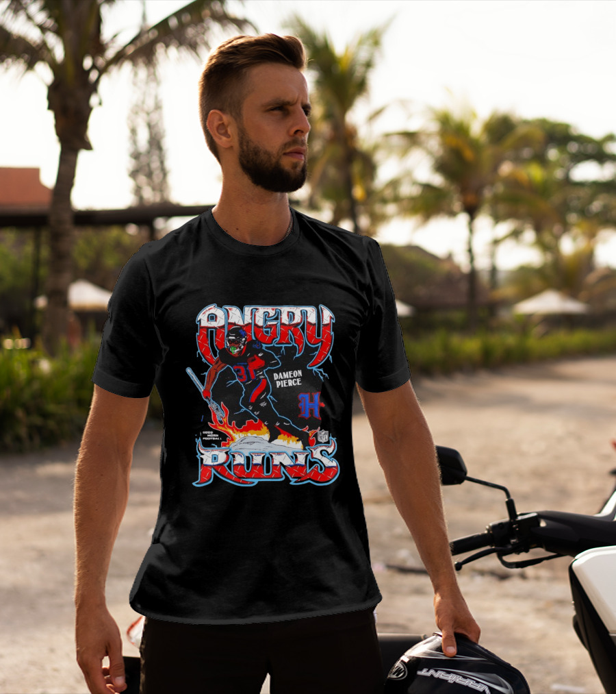 Angry Runs Dameon Pierce Houston Texans NFL 2024 T-Shirt