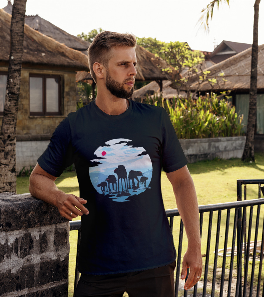 AT AT Walkers Ice Planet Battle Scene T-Shirt