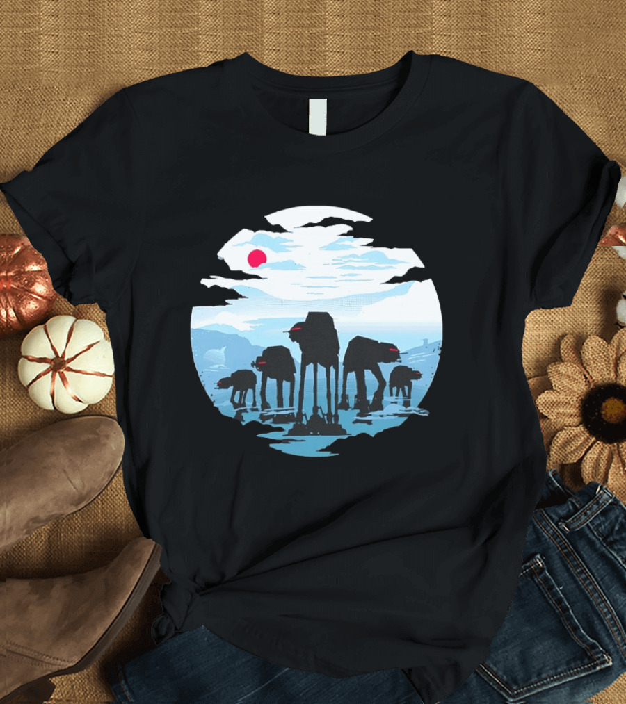 AT AT Walkers Ice Planet Battle Scene T-Shirt