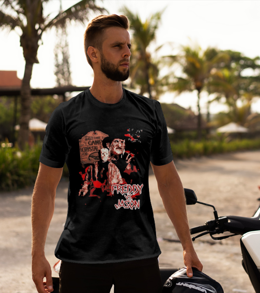 Freddy Vs Jason Welcome To Camp Crystal Lake Halloween T-Shirt