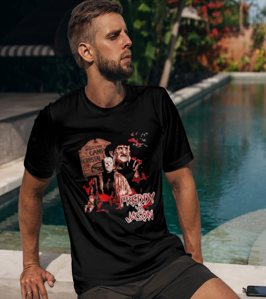 Freddy Vs Jason Welcome To Camp Crystal Lake Halloween T-Shirt