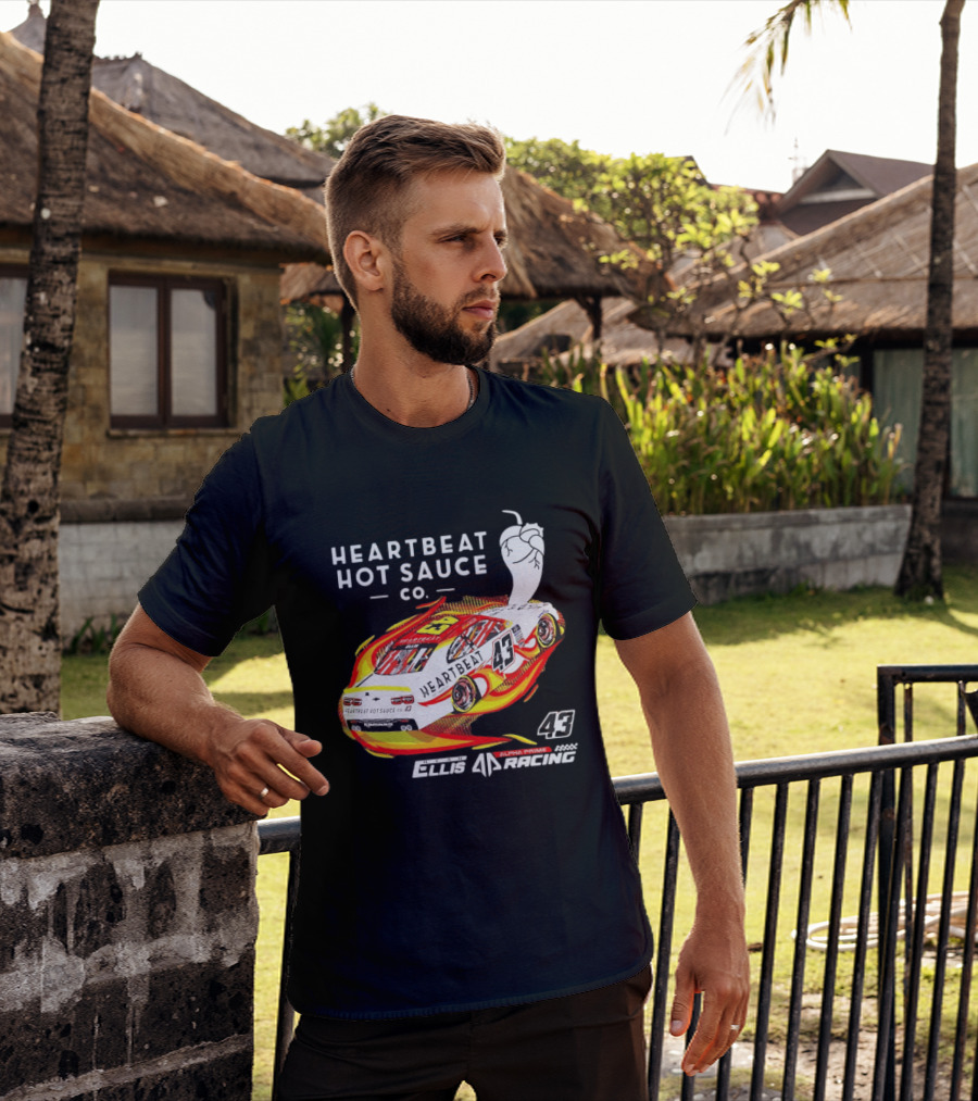 Heartbeat Hot Sauce Co Ryan Ellis 43 Alpha Prime Racing T-Shirt