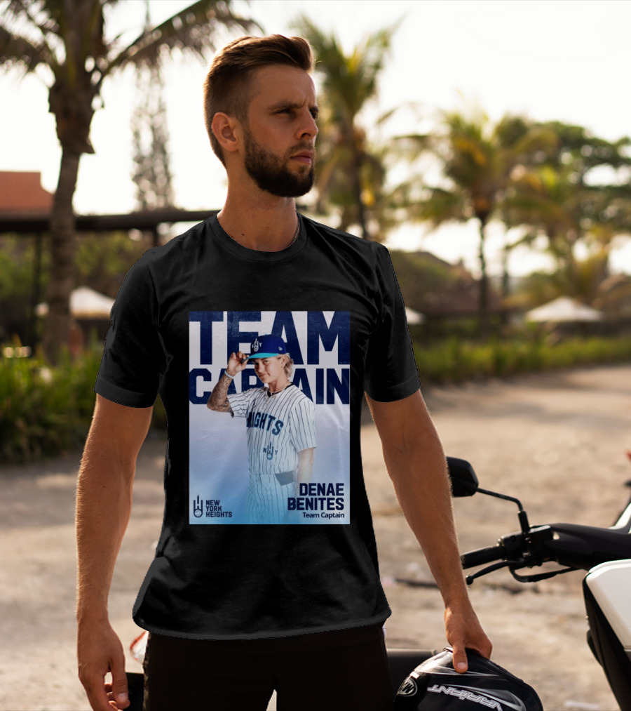 Team Captain Denae Benites New York Heights Baseball Team T-Shirt
