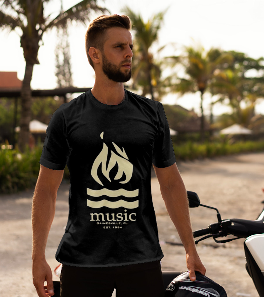 Hot Water Music Gainesville FL Est 1994 Flame And Waves T-Shirt