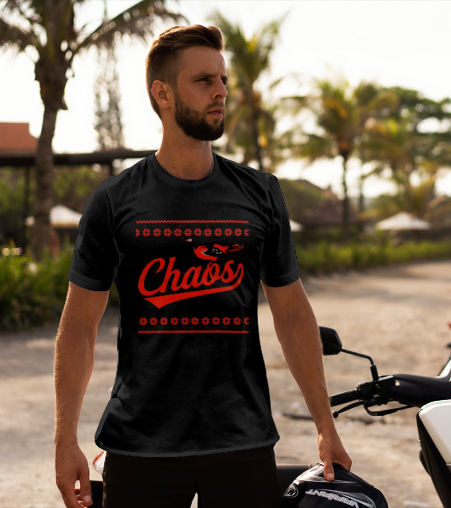 Chaos In Baltimore Orioles Ugly Christmas Sweater T-Shirt