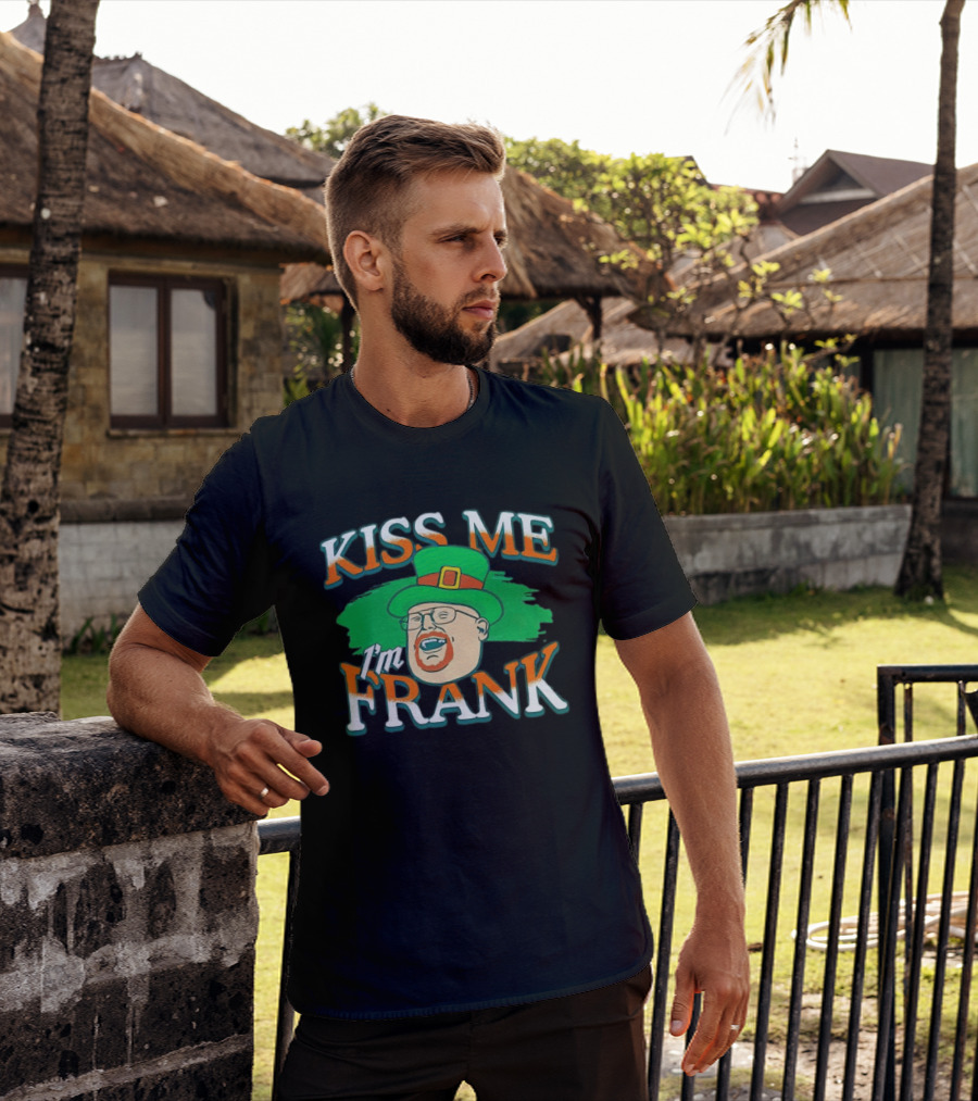 Kiss Me I'm Frank Leprechaun Hat Ginger Beard T-Shirt