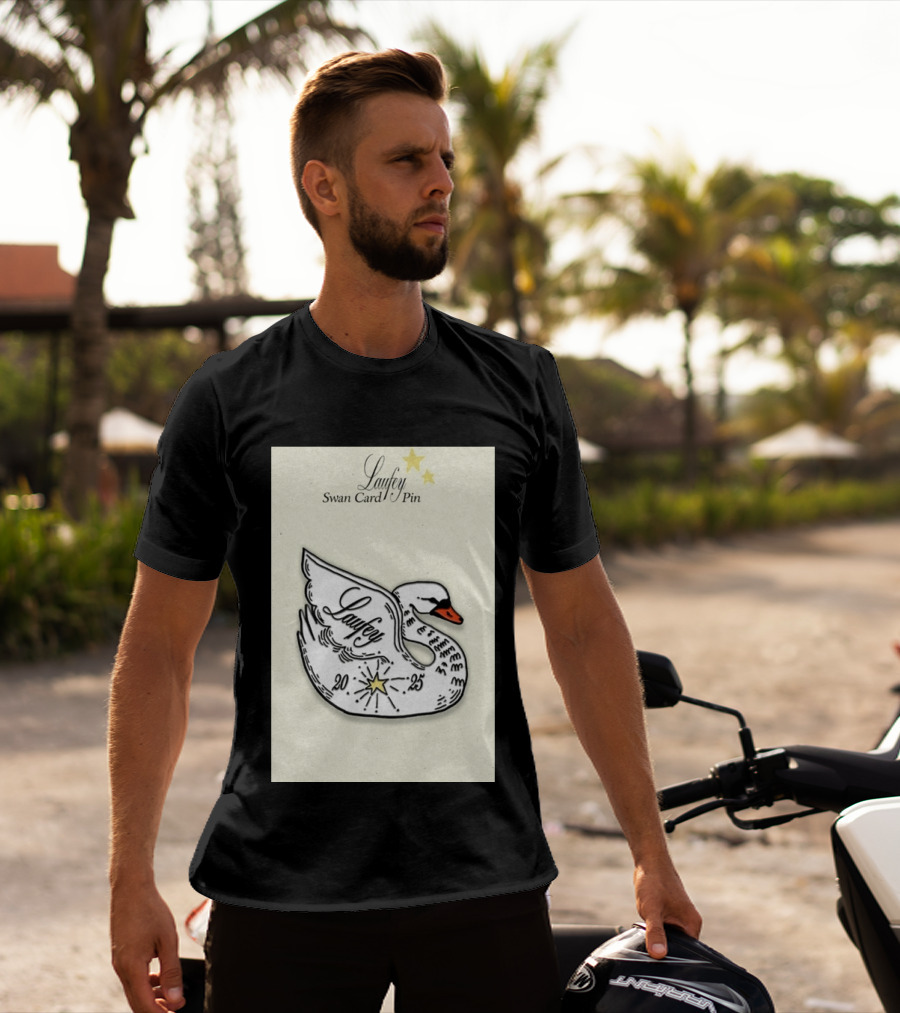 Laufey Swan Card Pin 2025 Stars Event T-Shirt