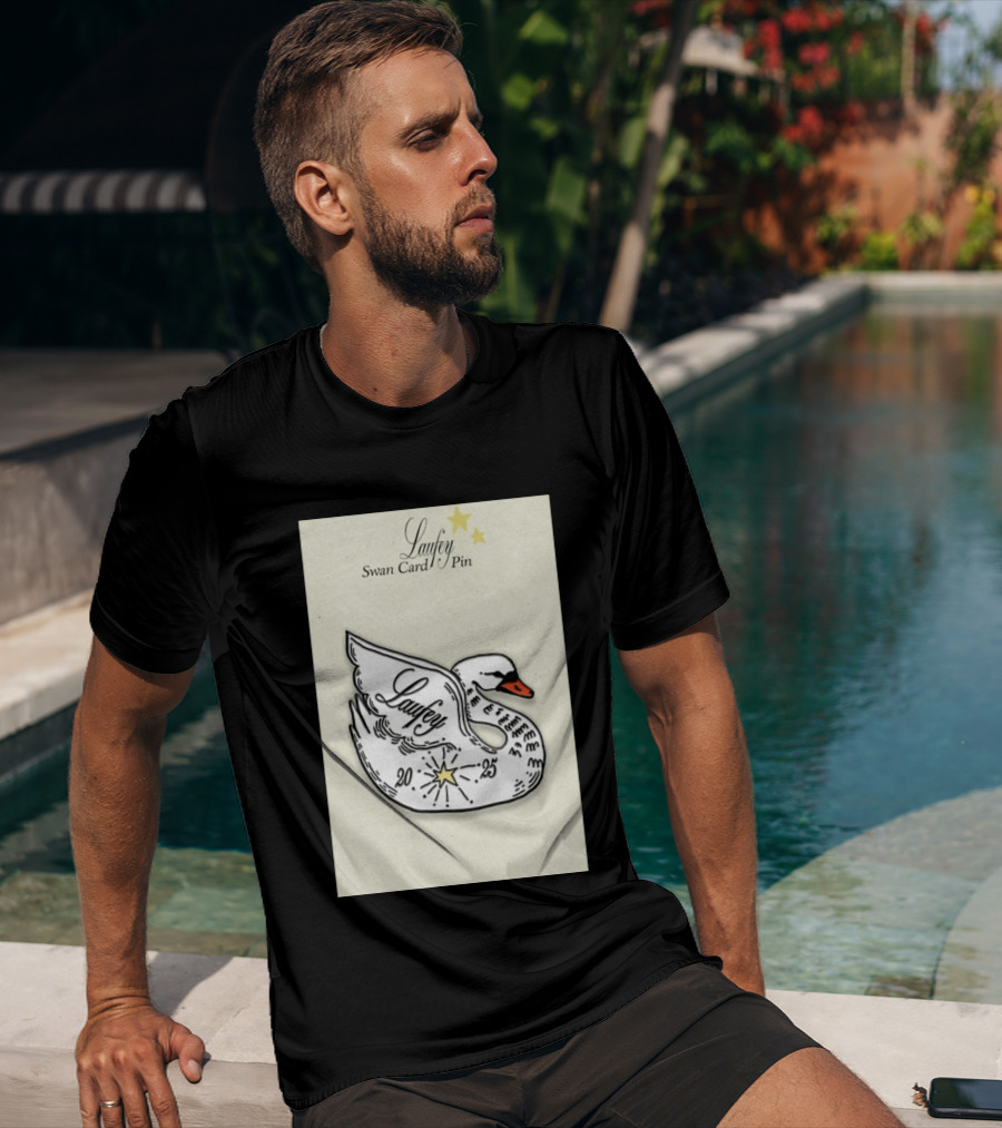 Laufey Swan Card Pin 2025 Stars Event T-Shirt