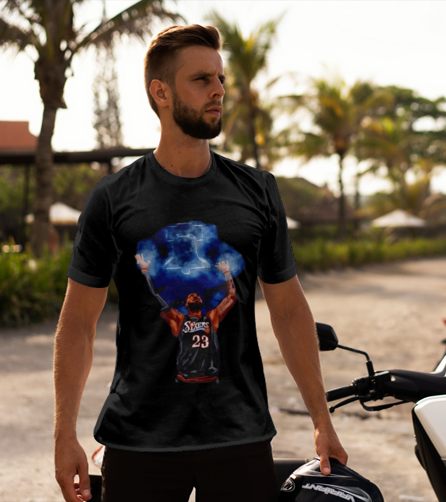 LeBron James Chalk Toss 23 Sixers Philadelphia Basketball 76ers Liberty Bell T-Shirt