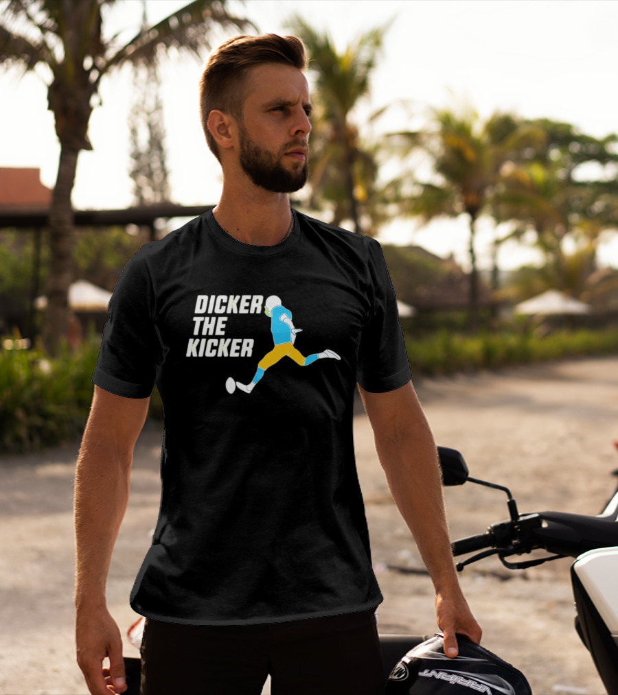 Dicker The Kicker Los Angeles Chargers Football Pose T-Shirt