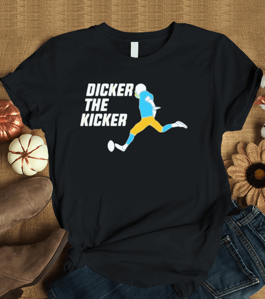 Dicker The Kicker Los Angeles Chargers Football Pose T-Shirt