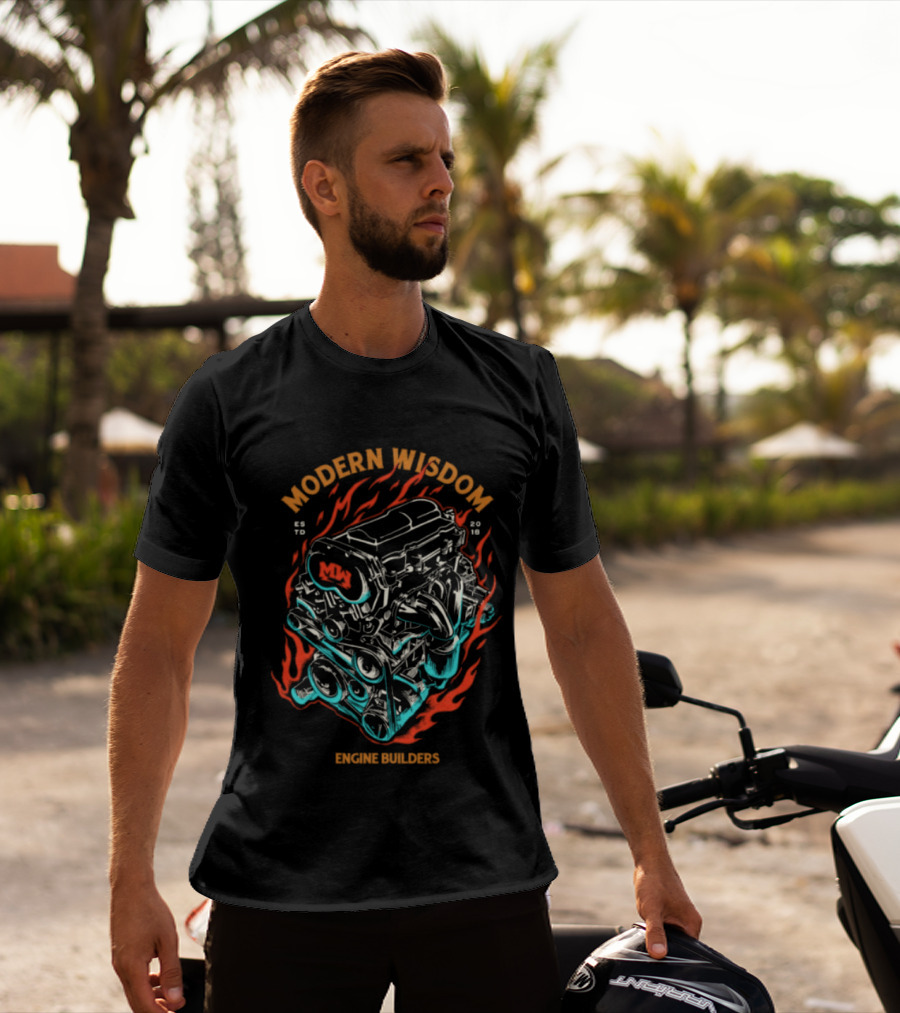 Modern Wisdom Engine Builders T-Shirt