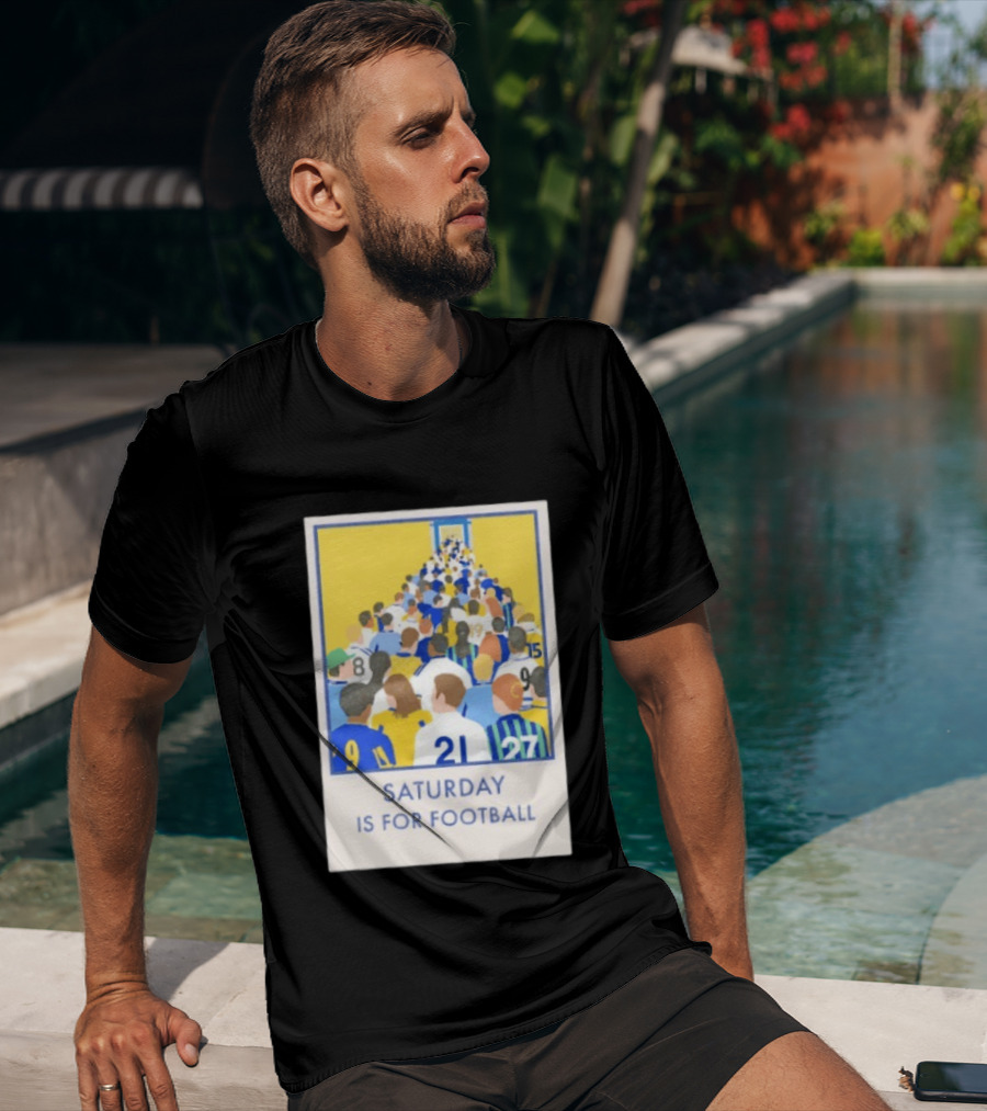 Saturday Is For Football Fans Colorful Player Gathering T-Shirt