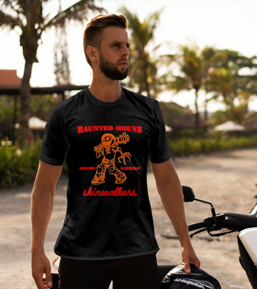 Haunted Mound Skinwalkers Creepy Figure Monster Scary T-Shirt