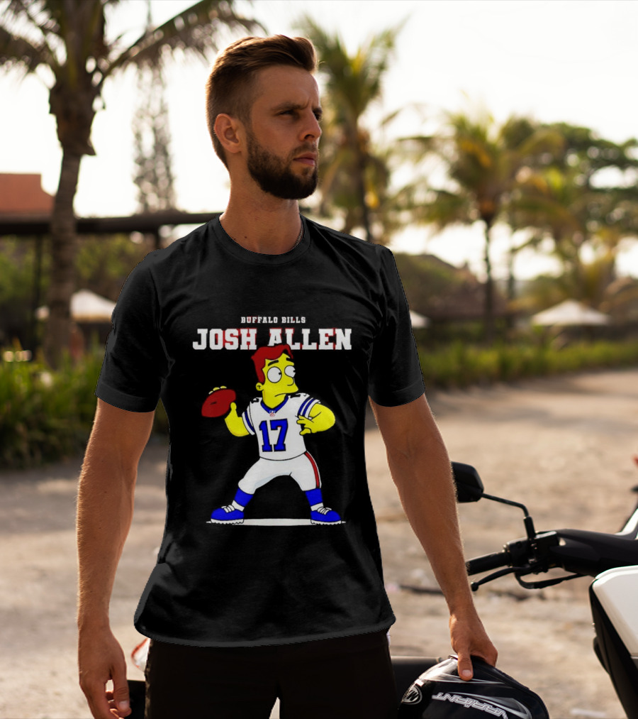 Simpson Springfield Josh Allen Buffalo Bills Football 17 T-Shirt