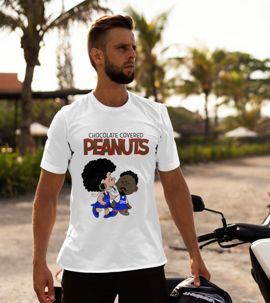 Chocolate Covered Peanuts Characters In Knicks Jerseys T-Shirt