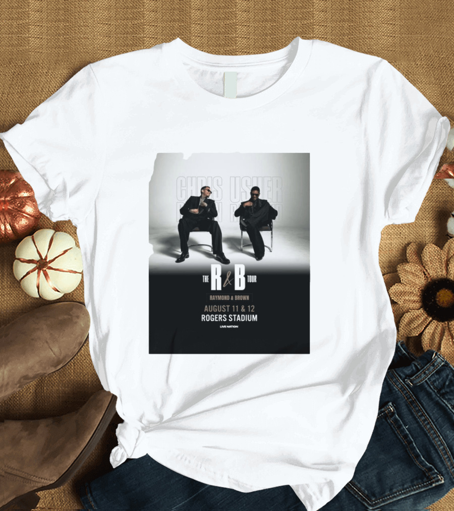 The R&B Tour Chris Usher Raymond Brown August 11 12 Rogers Stadium Live Nation T-Shirt