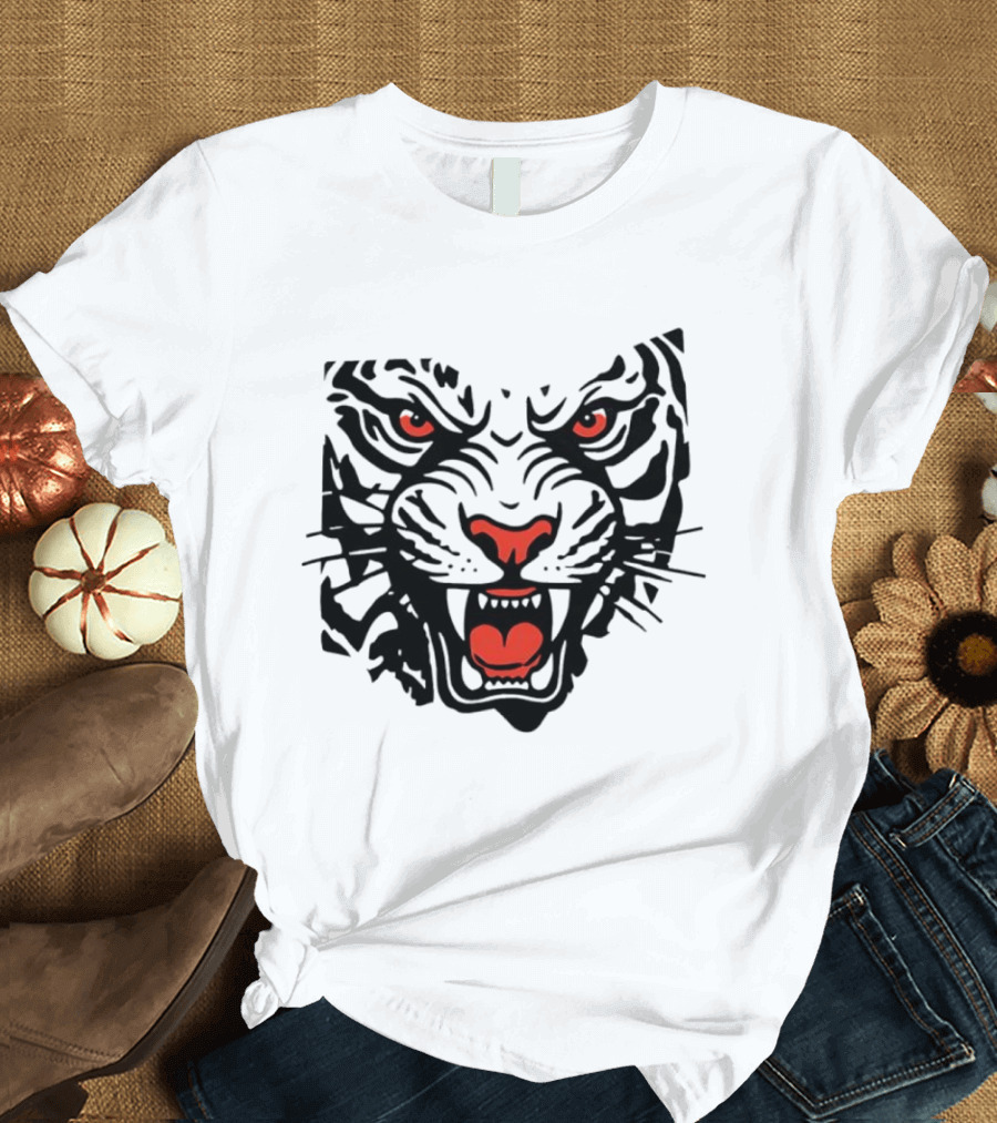 Clemson Tigers Head Clemson University Fierce Tiger Face T-Shirt