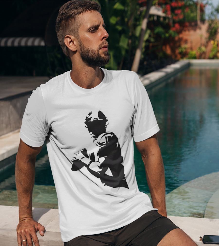 Quarterback Player Silhouette American Football Sports T-Shirt