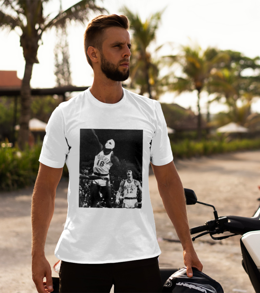 Curtis Perry Wearing Hockey Mask During Phoenix Suns NBA Game T-Shirt