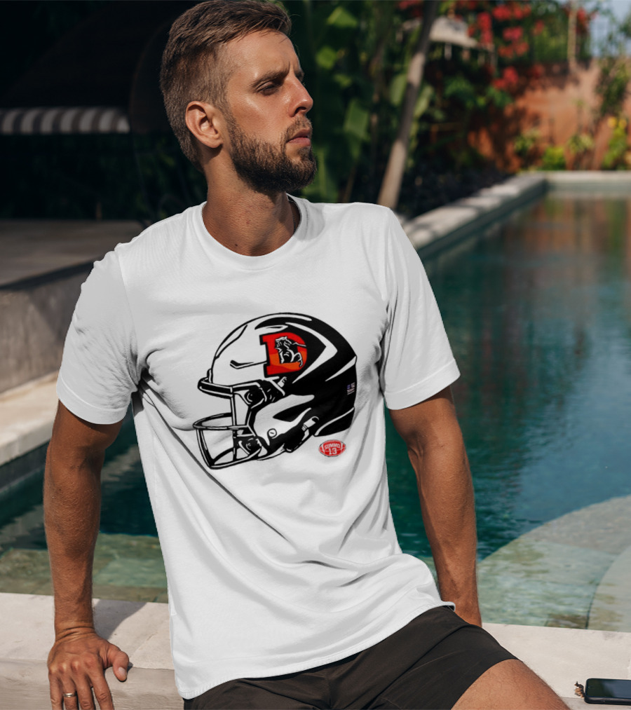 Denver Broncos Vintage D Snowcapped Helmet T-Shirt