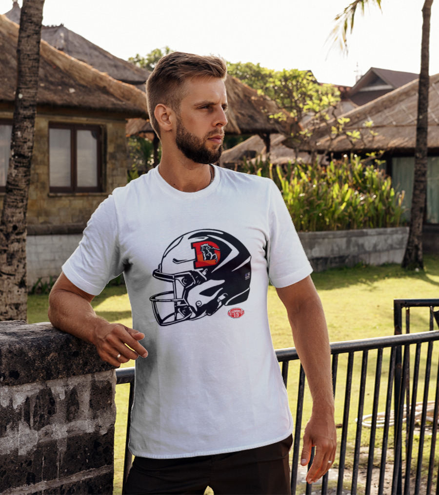 Denver Broncos Vintage D Snowcapped Helmet T-Shirt