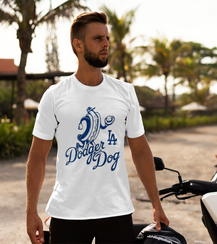 Dodger Dog LA Dodgers Hot Dog Baseball T-Shirt