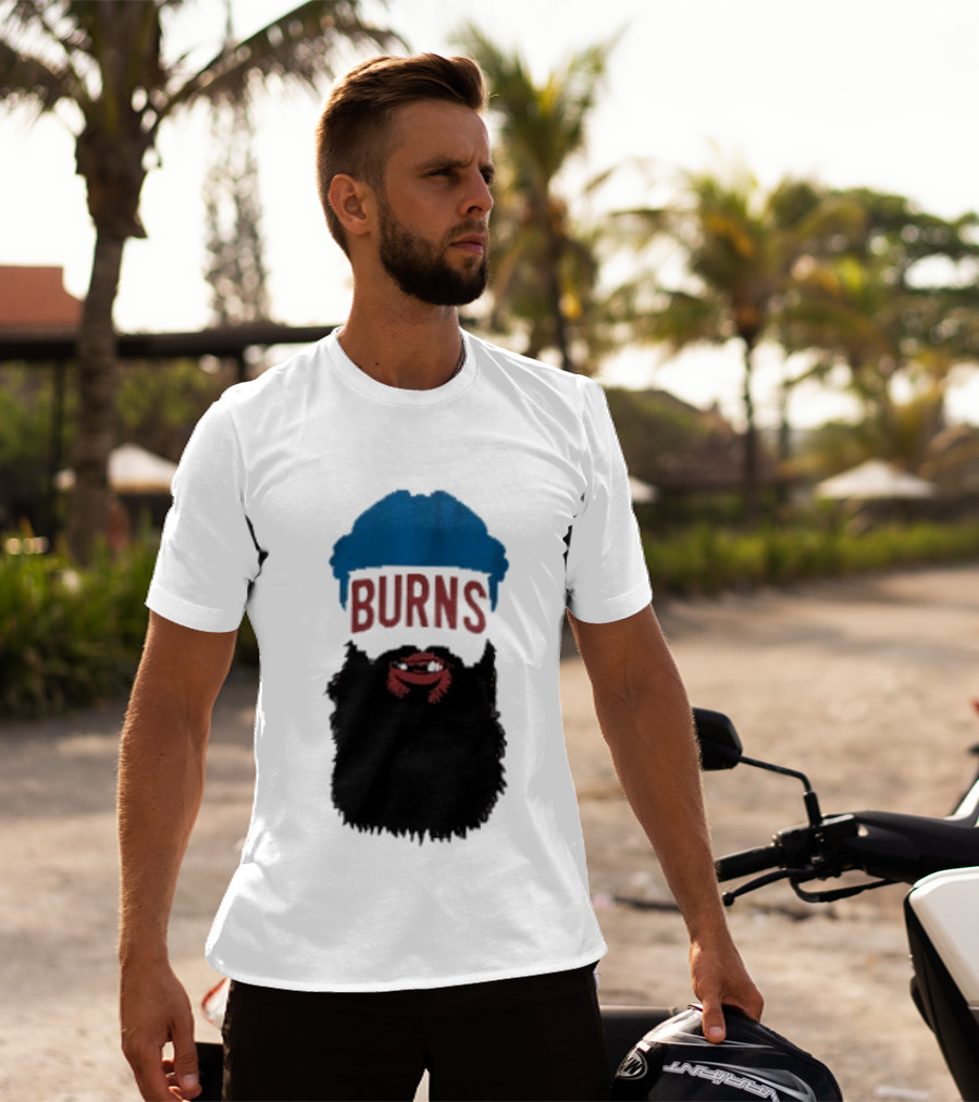 Brent Burns Beard Blue And Red Text Colorado Hockey Fan T-Shirt