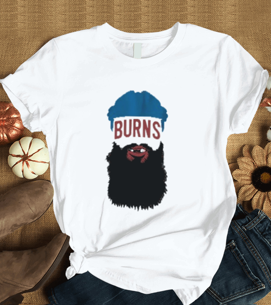 Brent Burns Beard Blue And Red Text Colorado Hockey Fan T-Shirt