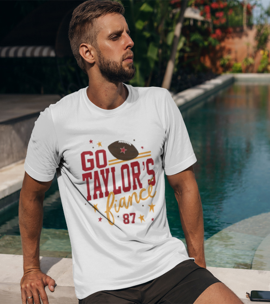 Go Taylor's Fiancé 87 Football Stars And Stripes T-Shirt
