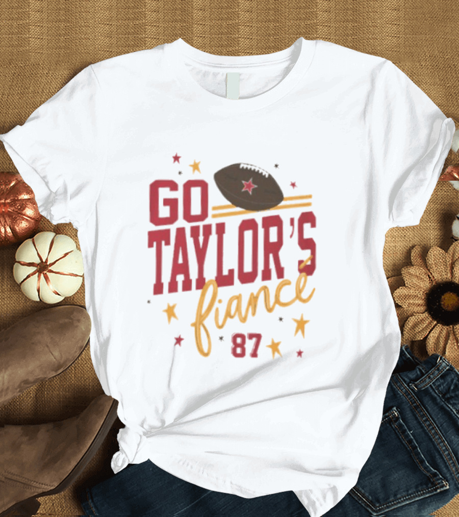 Go Taylor's Fiancé 87 Football Stars And Stripes T-Shirt