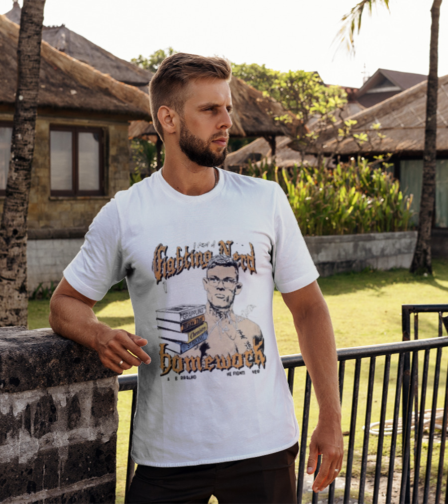 Caio Borralho Fighting Nerd Grappling Muay Thai Chemistry Homework Natural MMA T-Shirt