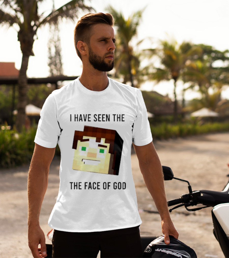 I Have Seen The Face Of God Minecraft Style Pixel T-Shirt