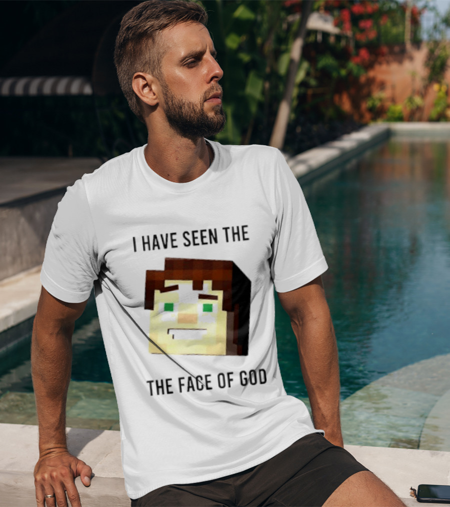 I Have Seen The Face Of God Minecraft Style Pixel T-Shirt