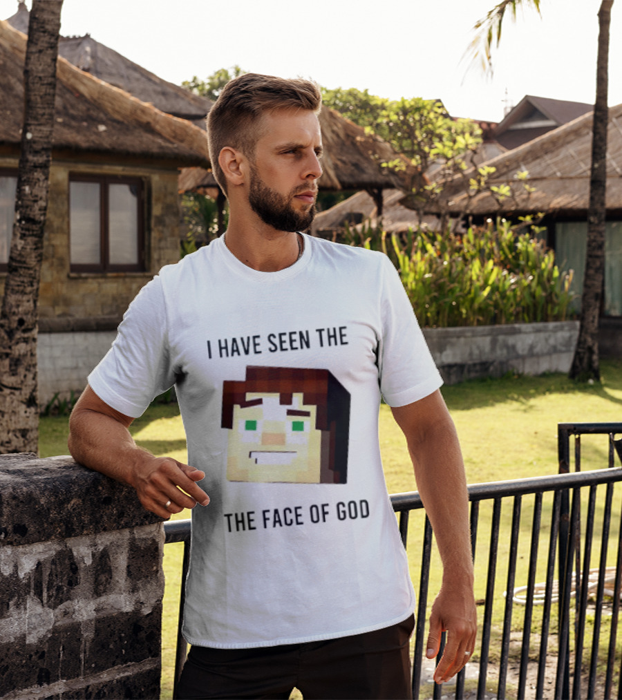 I Have Seen The Face Of God Minecraft Style Pixel T-Shirt