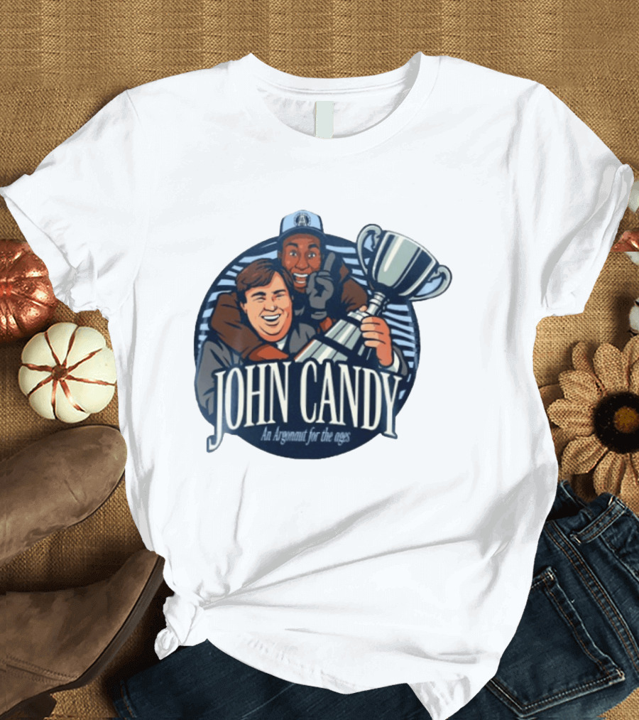 John Candy CFL Argonaut Icon Holding Trophy T-Shirt