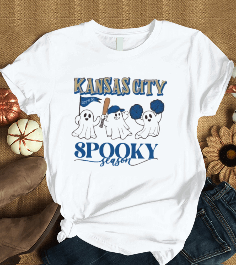 Kansas City Royals Spooky Season Ghosts Baseball Halloween T-Shirt