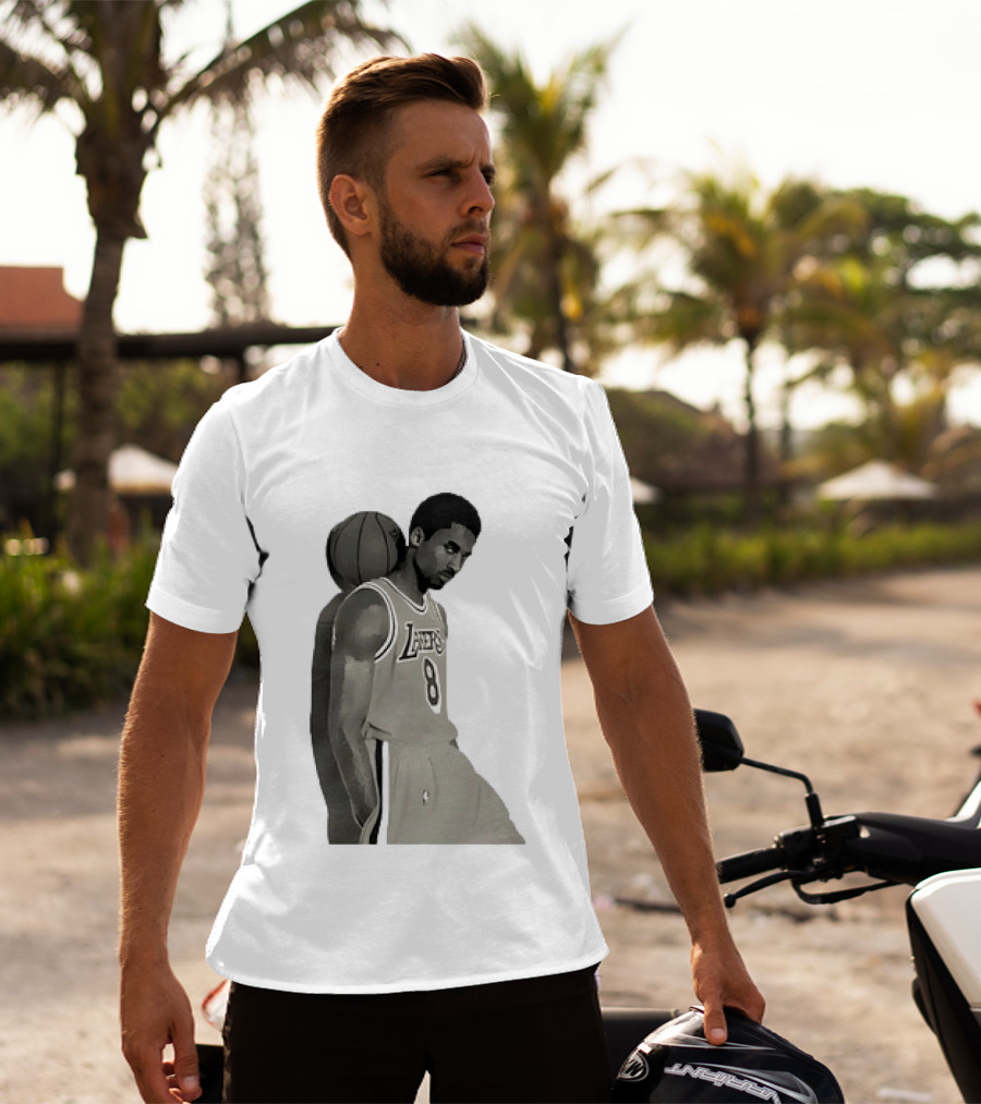 Kobe Bryant LA Lakers NBA Legend Iconic Number 8 T-Shirt
