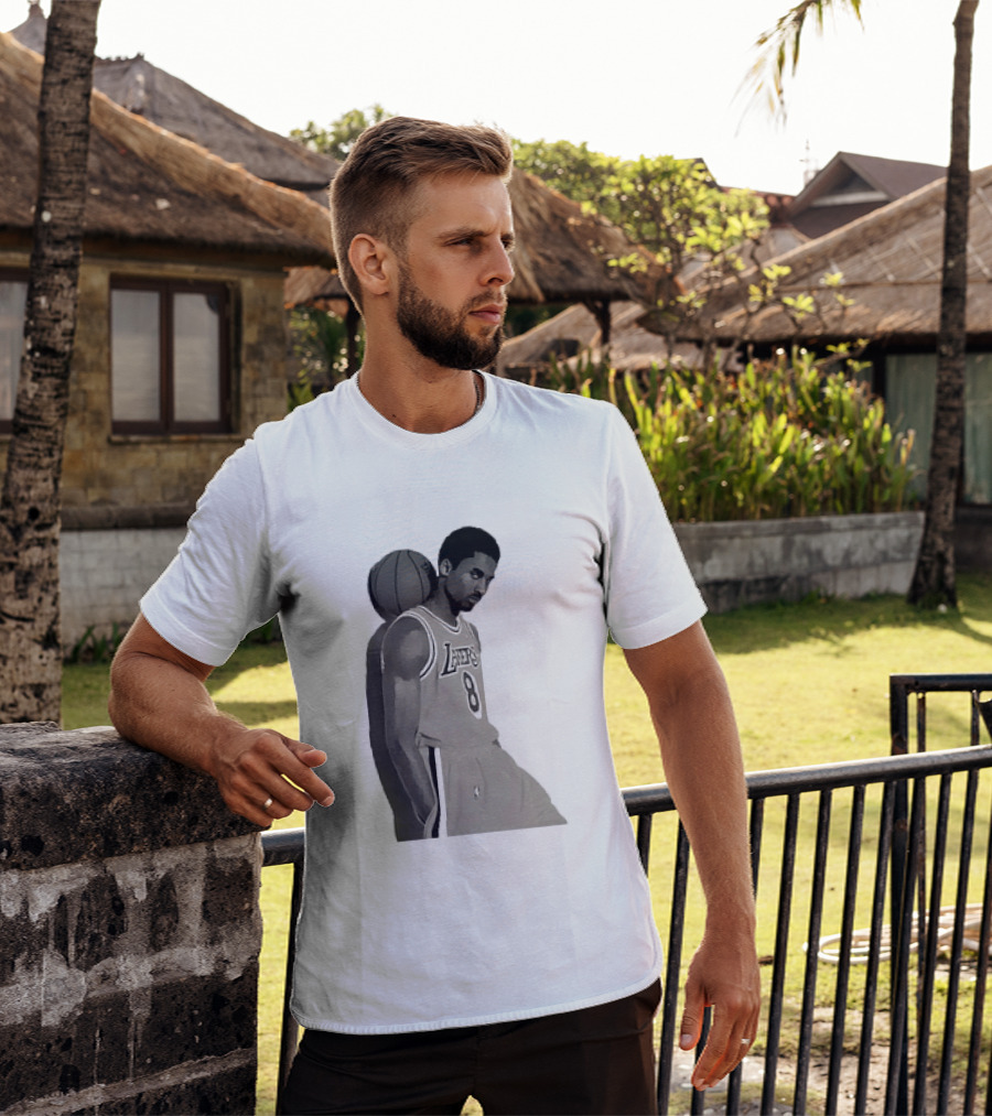 Kobe Bryant LA Lakers NBA Legend Iconic Number 8 T-Shirt