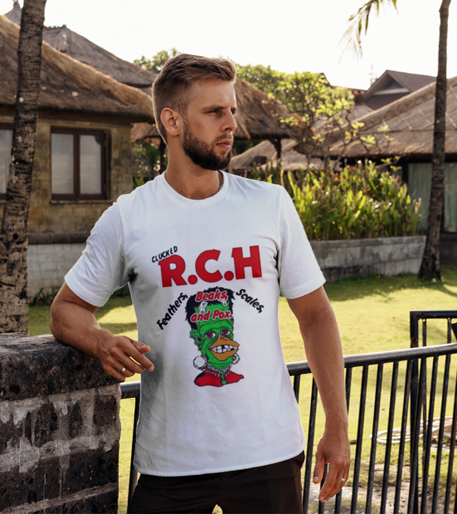 Clucked RCH Feathers Beaks Scales And Pox Green T-Shirt
