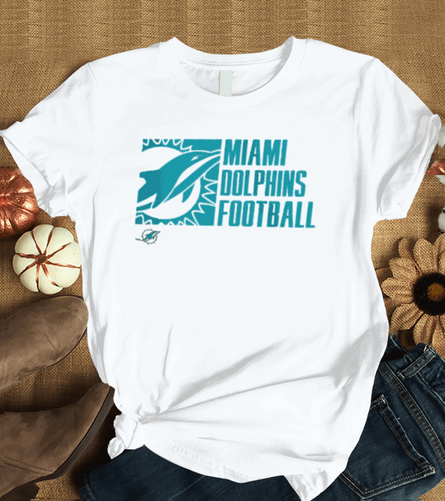 Miami Dolphins Football Fan Apparel Post Game Wear T-Shirt