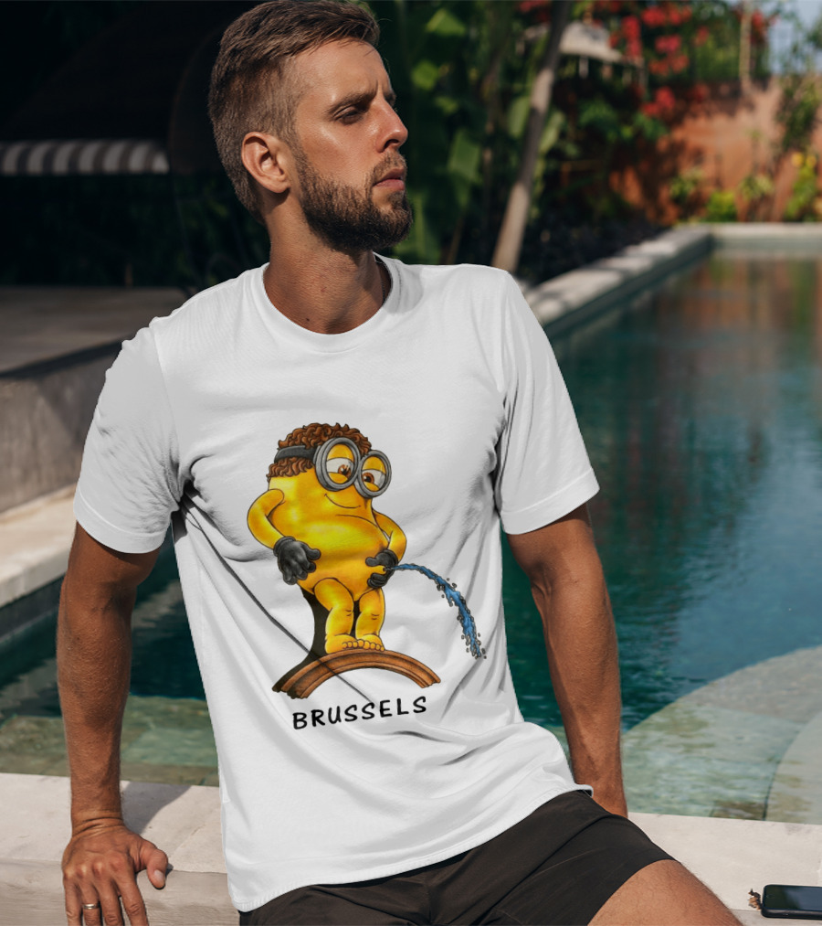 Brussels Pee Minion Parody Manneken Pis T-Shirt