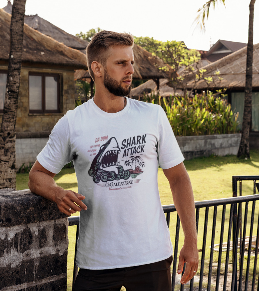 Big Wave Shark Attack Che Alcatraz Island California Adventure T-Shirt