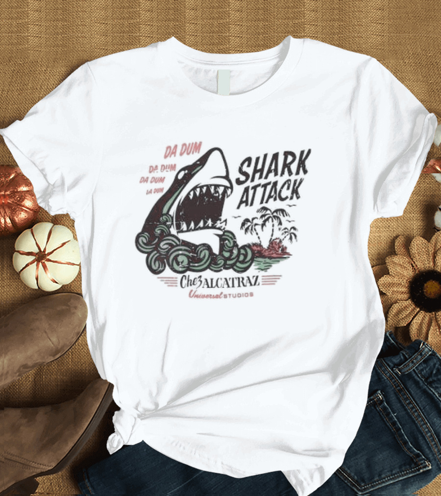 Big Wave Shark Attack Che Alcatraz Island California Adventure T-Shirt