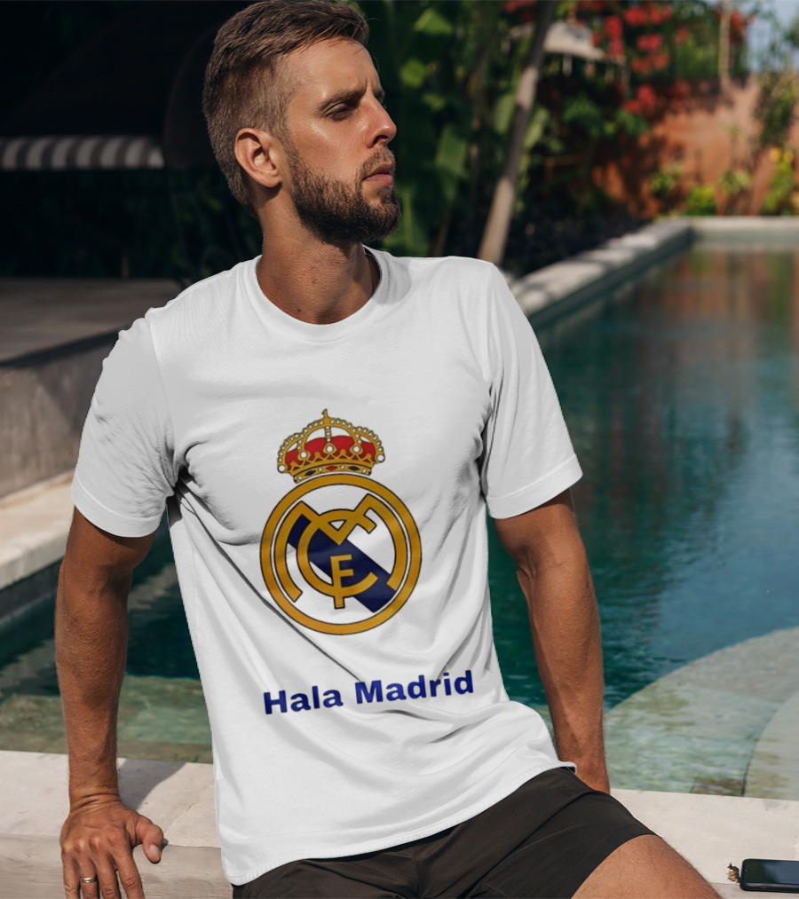 Hala Madrid Real Madrid CF Crest Spain Football Club T-Shirt