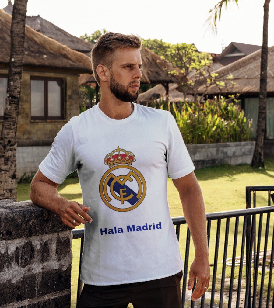 Hala Madrid Real Madrid CF Crest Spain Football Club T-Shirt