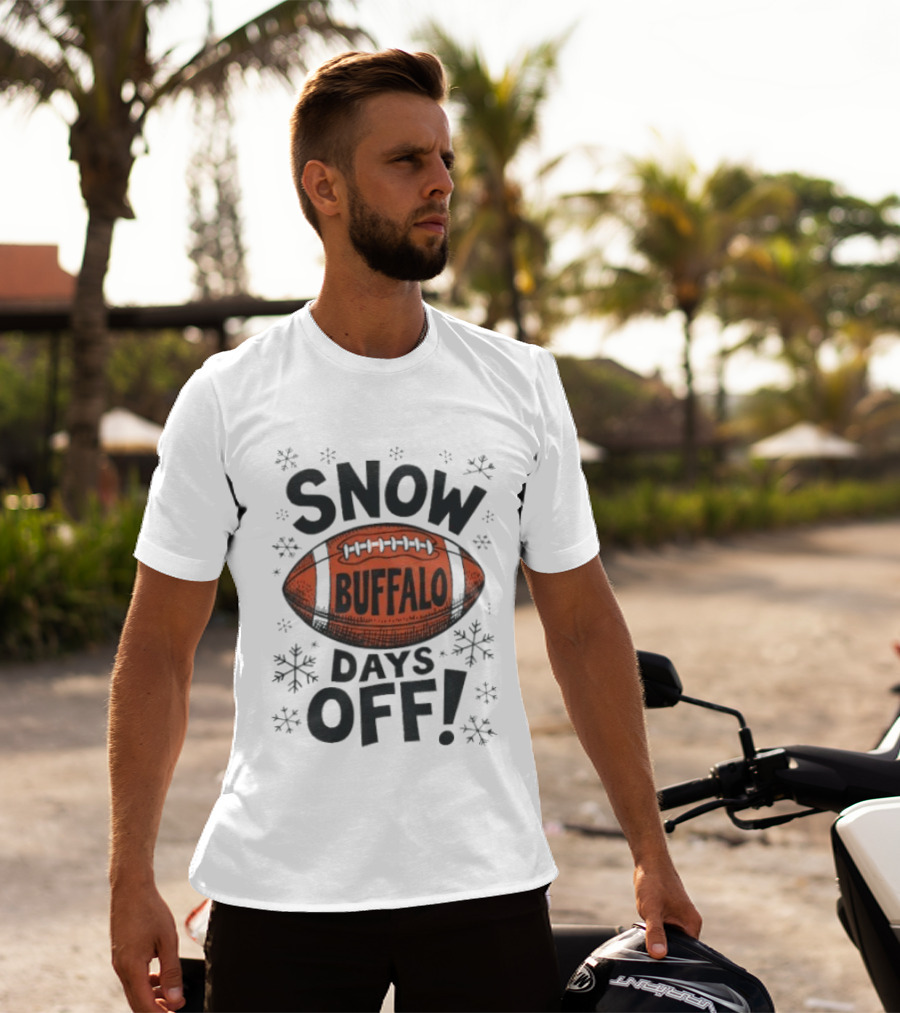 Snow Buffalo Days Off Buffalo Football Snowflake T-Shirt