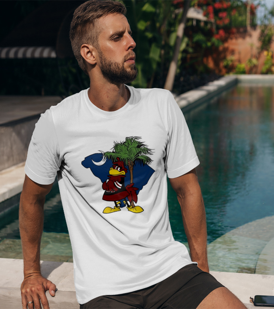 South Carolina Gamecocks Hey Gamecocks Mascot Palmetto Crescent T-Shirt