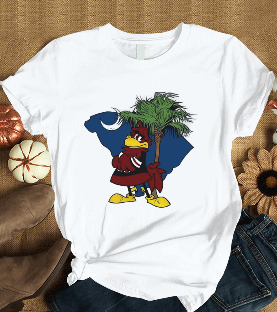South Carolina Gamecocks Hey Gamecocks Mascot Palmetto Crescent T-Shirt